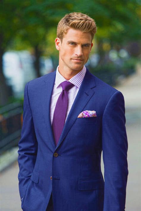 is purple shirt goes well with navy blue suit|blue suit and shirt combination.